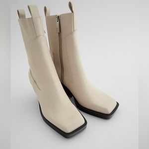 Zara square toe cowboy boot 6